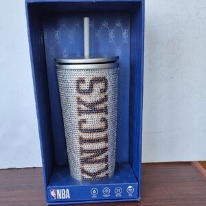 NBA Knicks Sparkling Rhinestone Tumbler. New In Box